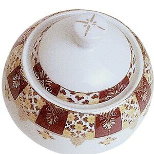 Vintage Migi Japan 24k Gold Sugar & Creamer Set with Noodle Bowl, Japan Decor